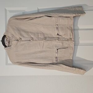 Old Navy Women's Cream Tunic Linen Jacket Size XL Extra Large
